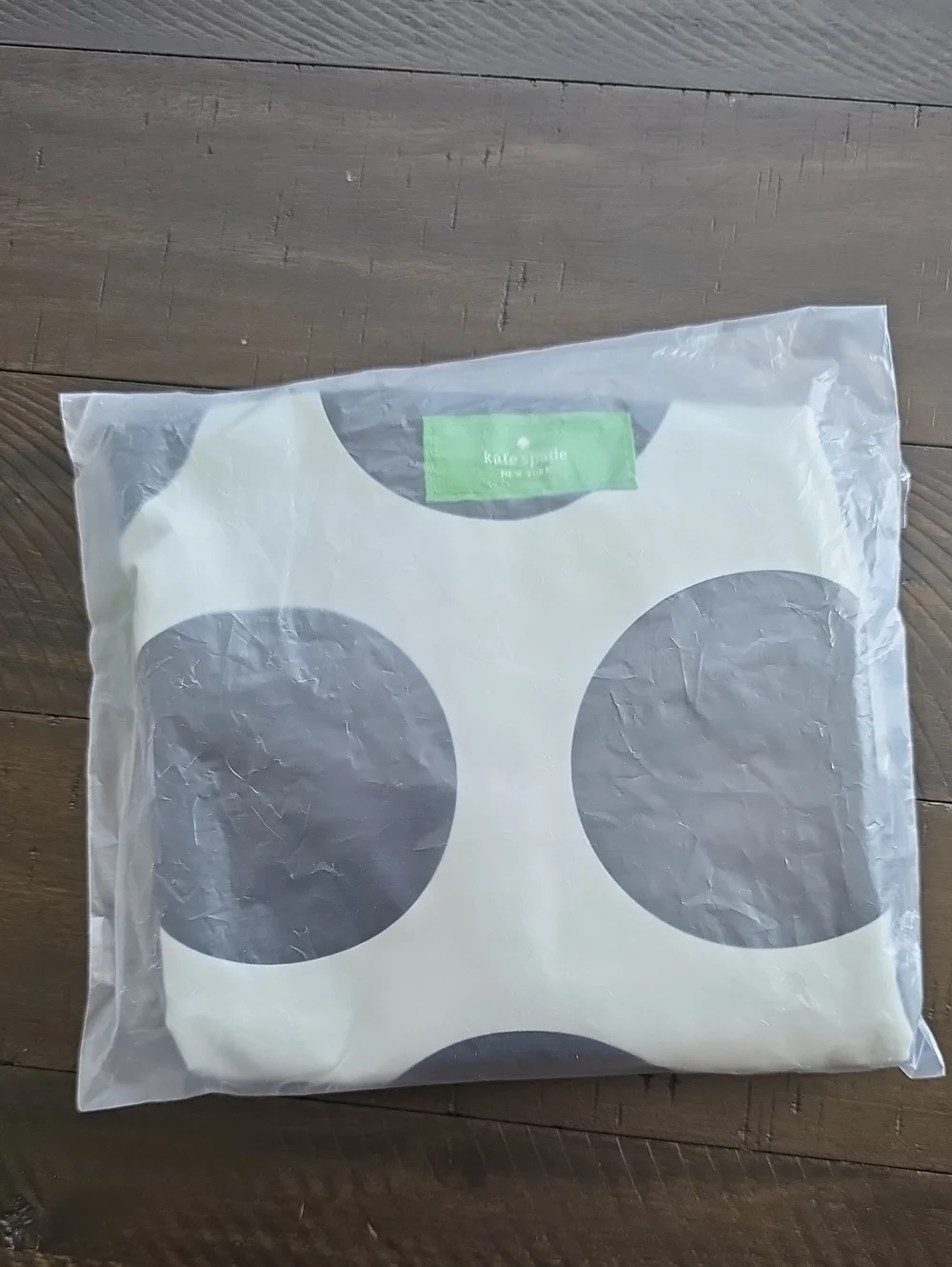 NEW Kate Spade Reusable Black & White Polka Dot Tote Bag